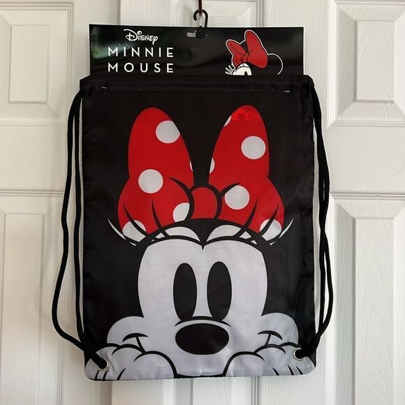 Minnie Mouse Peeking Drawstring Bag - Picture 1 of 5